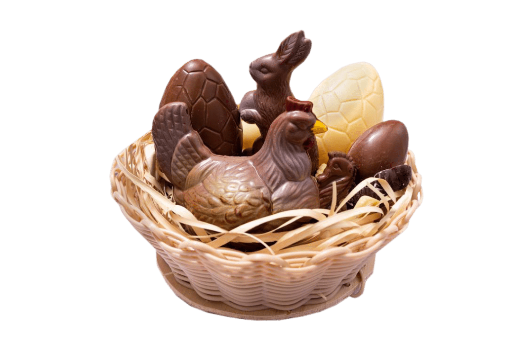 panier avec chocolats