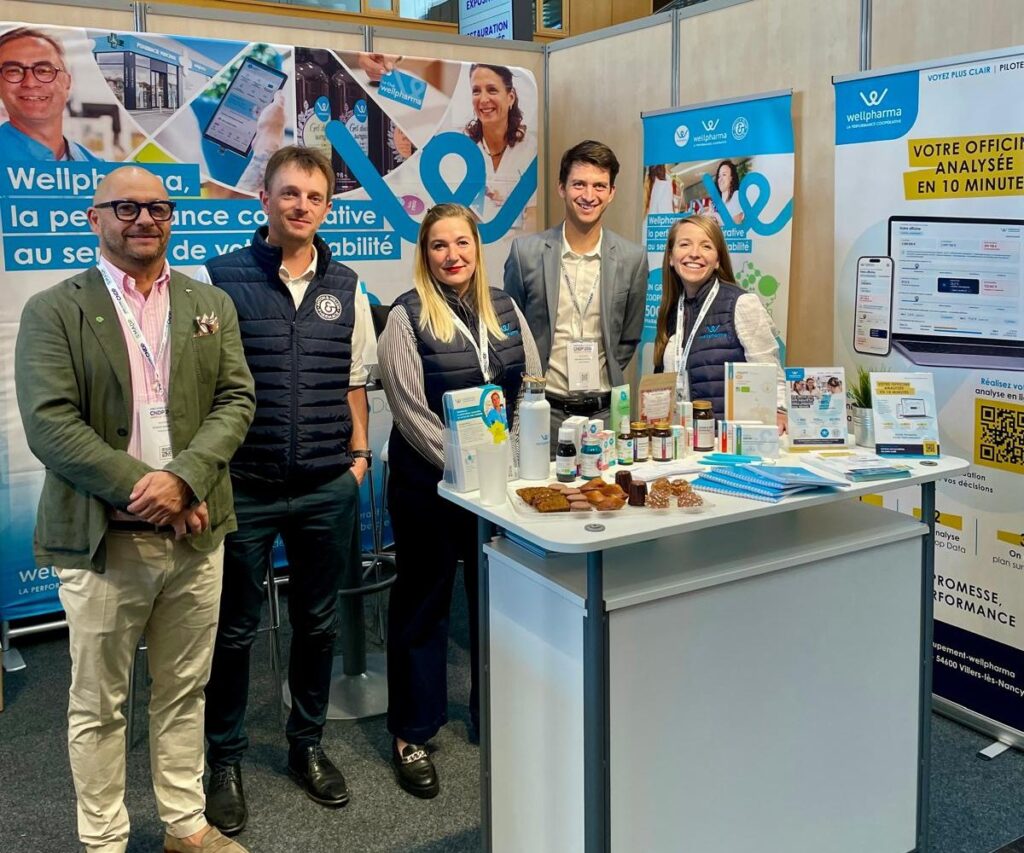 L'équipe Wellpharma sur son stand au Congrès National des Pharmaciens 2026 à Nantes