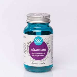 Flacon de complément alimentaire wellpharma de mélatonine